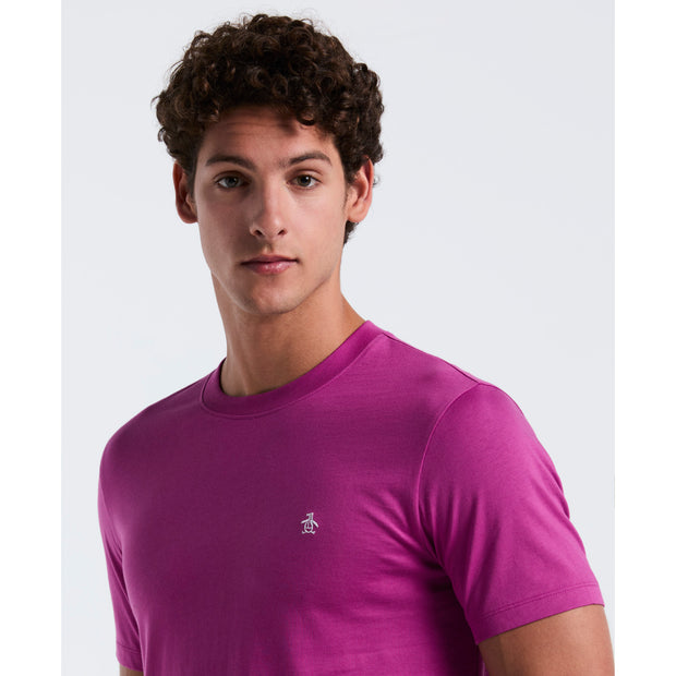 Pin Point Embroidered Pete T-Shirt In Vivid Viola