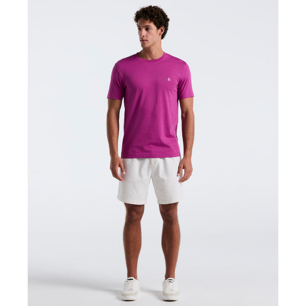 Pin Point Embroidered Pete T-Shirt In Vivid Viola
