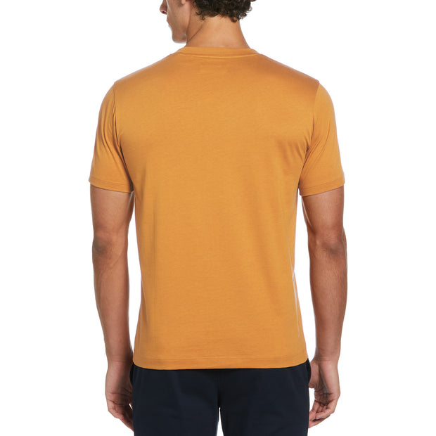 Pin Point Embroidered Pete T-Shirt In Butterscotch