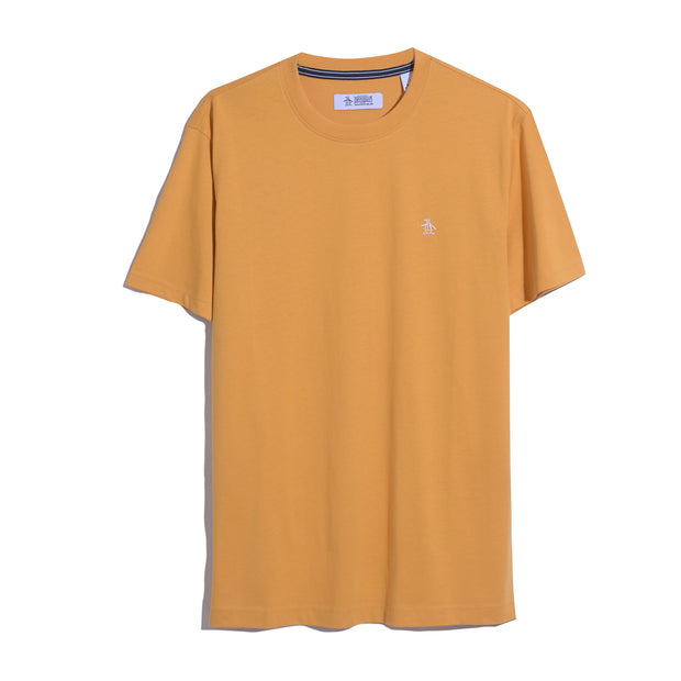 Pin Point Embroidered Pete T-Shirt In Butterscotch