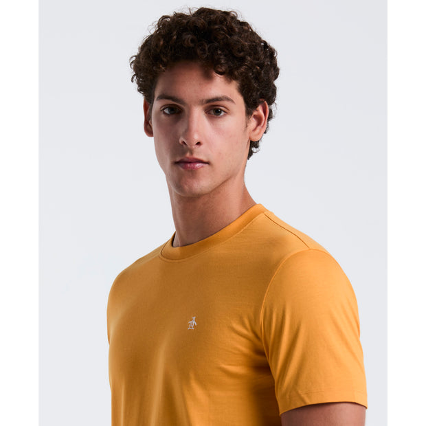 Pin Point Embroidered Pete T-Shirt In Butterscotch