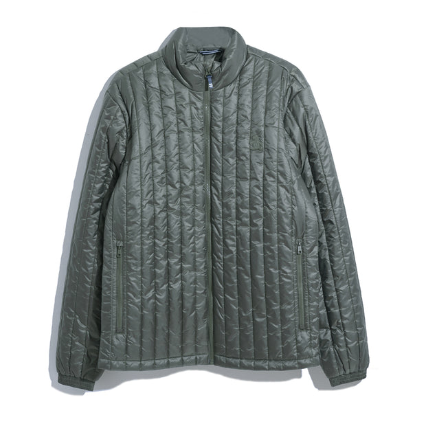 Recycled Polyester Quilted Jacket In Dusty Olive