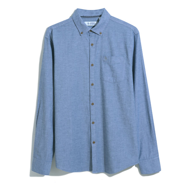 Ecovero™ Blend Chambray Shirt In Sargasso Sea