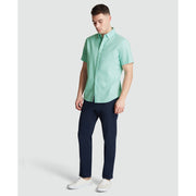 Oxford Stretch Short Sleeve Shirt In Blue Tint