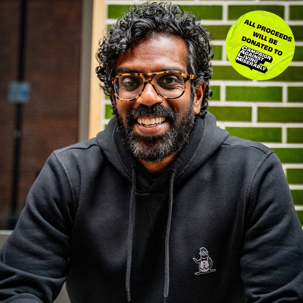 Romesh X Original Penguin Limited Edition Charity Hoodie In True Black