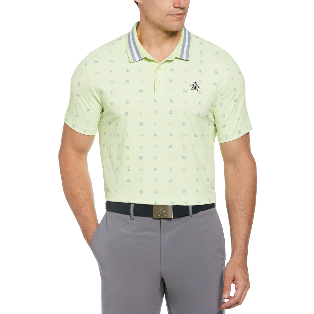 Original Print Polo In Green Original Penguin