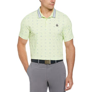 Original Print Golf Polo Shirt In Shadow Lime