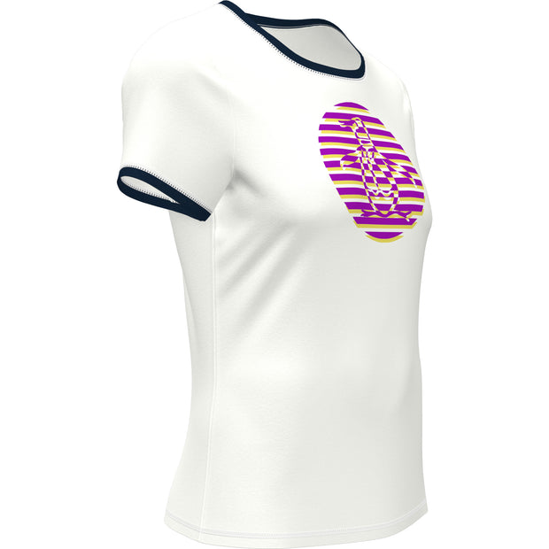 Women's Circle Pete Performance Tennis T-Shirt In Bright White