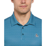 Allover Pete Print Short Sleeve Golf Polo Shirt In Corsair