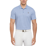 Heritage Geo Print Golf Polo Shirt In Amparo Blue