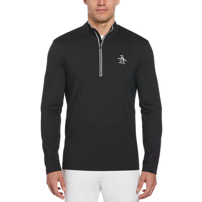 Technical Earl 1/4 Zip Long Sleeve Golf Sweatshirt In Caviar