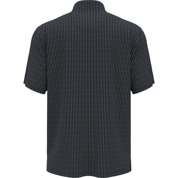 Allover Pete Print Short Sleeve Golf Polo Shirt In Caviar