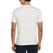 Pin Point Embroidered Pete T-Shirt In Birch Jasper Heather