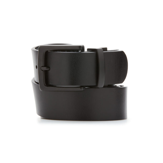 Pete Logo Patterned Reversible Belt In Caviar