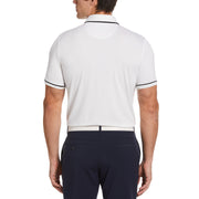 Oversized Pete Tipped Short Sleeve Golf Polo Shirt In Bright White