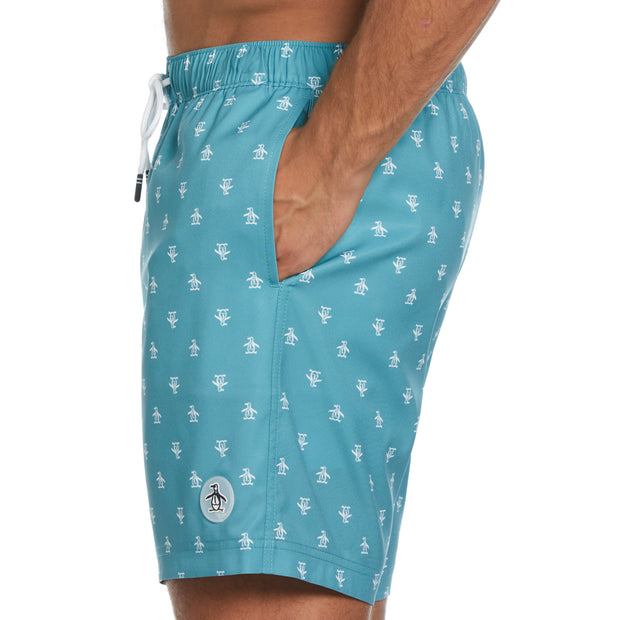 7" Recycled Repete Swim Shorts In Teal