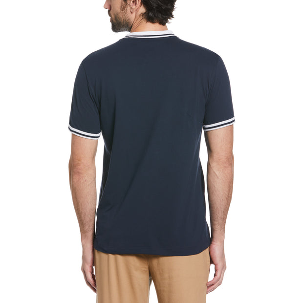 Organic Cotton Pique T-Shirt In Dark Sapphire