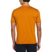 Pin Point Embroidered Pete T-Shirt In Sudan Brown