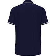 Oversized Pete Tipped Short Sleeve Golf Polo Shirt In Black Iris