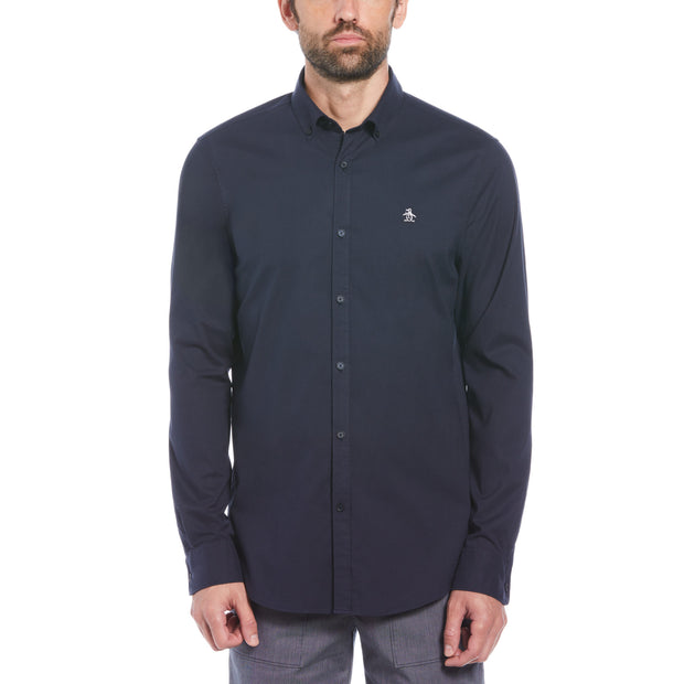 Ecovero Oxford Stretch Shirt In Dark Sapphire