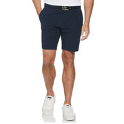 Flat Front Pete Perfomance 8" Golf Shorts In Black Iris