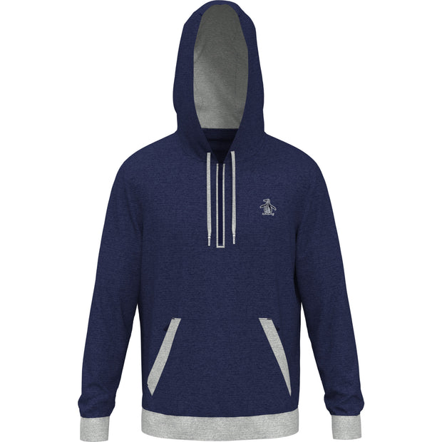 Earl Colour Block Layering Golf Hoodie In Black Iris Bijou Heather