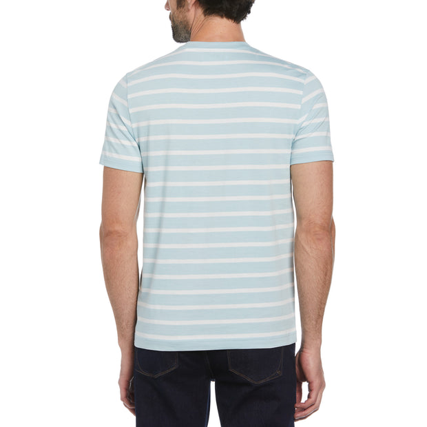 Organic Cotton Breton Striped T-Shirt In Cool Blue