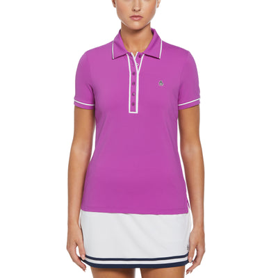 Women's Performance Veronica Short Sleeve Golf Polo Shirt In Purple Cactus Flower