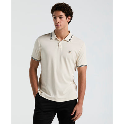 Icons Tipped Polo Shirt In Birch