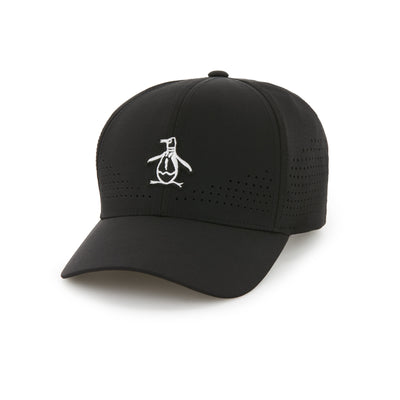 Country Club Perforated Golf Cap In Caviar