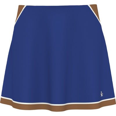 Women's Color Block Flounce Golf Skort In Nautical Blue