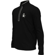 Technical Earl 1/4 Zip Long Sleeve Golf Sweater In Caviar