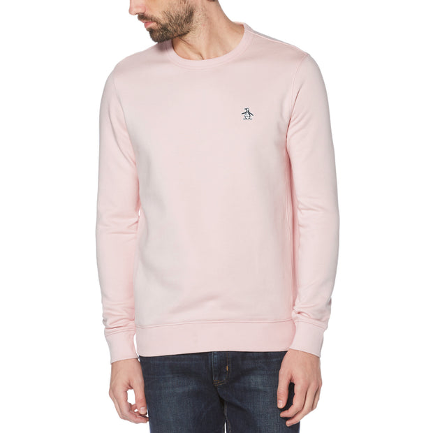 Sticker Pete Fleece Crew Neck Sweatshirt In Parfait Pink