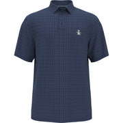 Golf-Poloshirt mit durchgehendem Pete-Print in Schwarz Iris