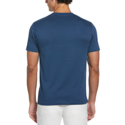 Pin Point Embroidered Pete T-Shirt In Sargasso Sea