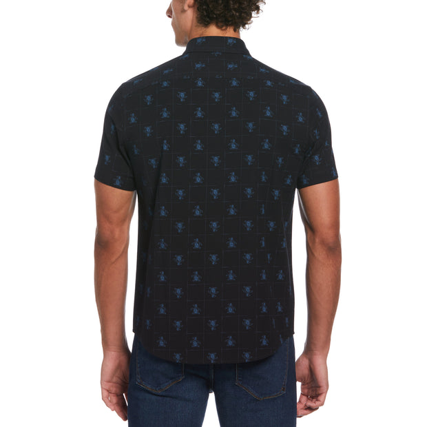 Ecovero™ Blend Pete Print Shirt In True Black