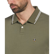 Organic Cotton TV Pete Polo Shirt In Dusty Olive