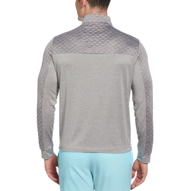 Mixed Media Golf 1/4 Zip Pullover In Quarry Heather