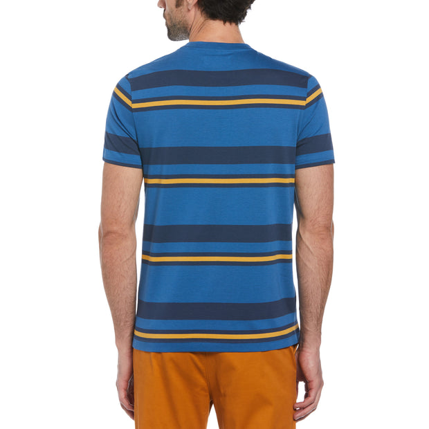 Jersey Auto Stripe T-Shirt In Star Sapphire