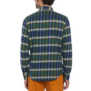 Ecovero™ Blend Plaid Flannel Shirt In Medieval Blue