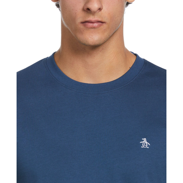 Pin Point Embroidered Pete T-Shirt In Sargasso Sea