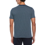 All Over Striped T-Shirt In Dark Sapphire