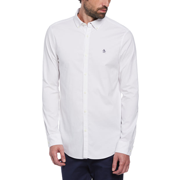 Ecovero Oxford Stretch Shirt In Bright White