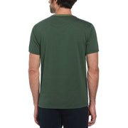 Micro Stripe T-Shirt In Elm Green