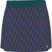 Women's Penguin Printed Golf Skort In Chesapeake Bay