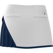 Colour Block Side Pleated 13" Tennis Skort In Bright White