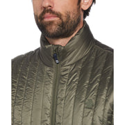 Recycled Polyester Quilted Jacket In Dusty Olive