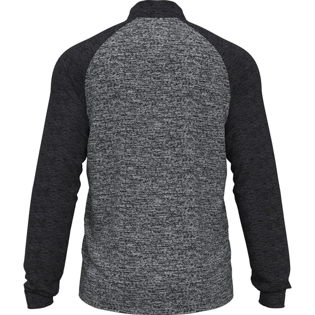 Colour Block 1/4 Zip Pullover In Dark Caviar Heather