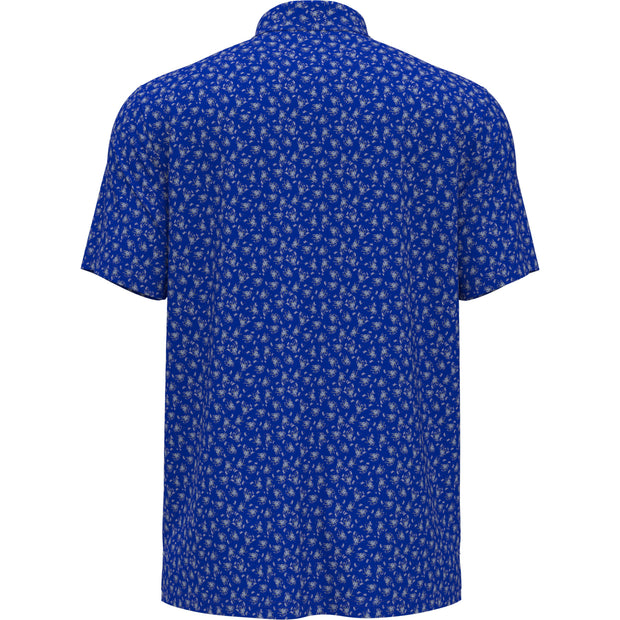 Micro Octopus Print Golf Polo In Blue Tattoo