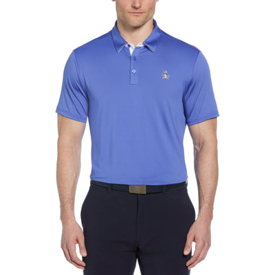 Original Block Design Golf Polo Shirt In Amparo Blue